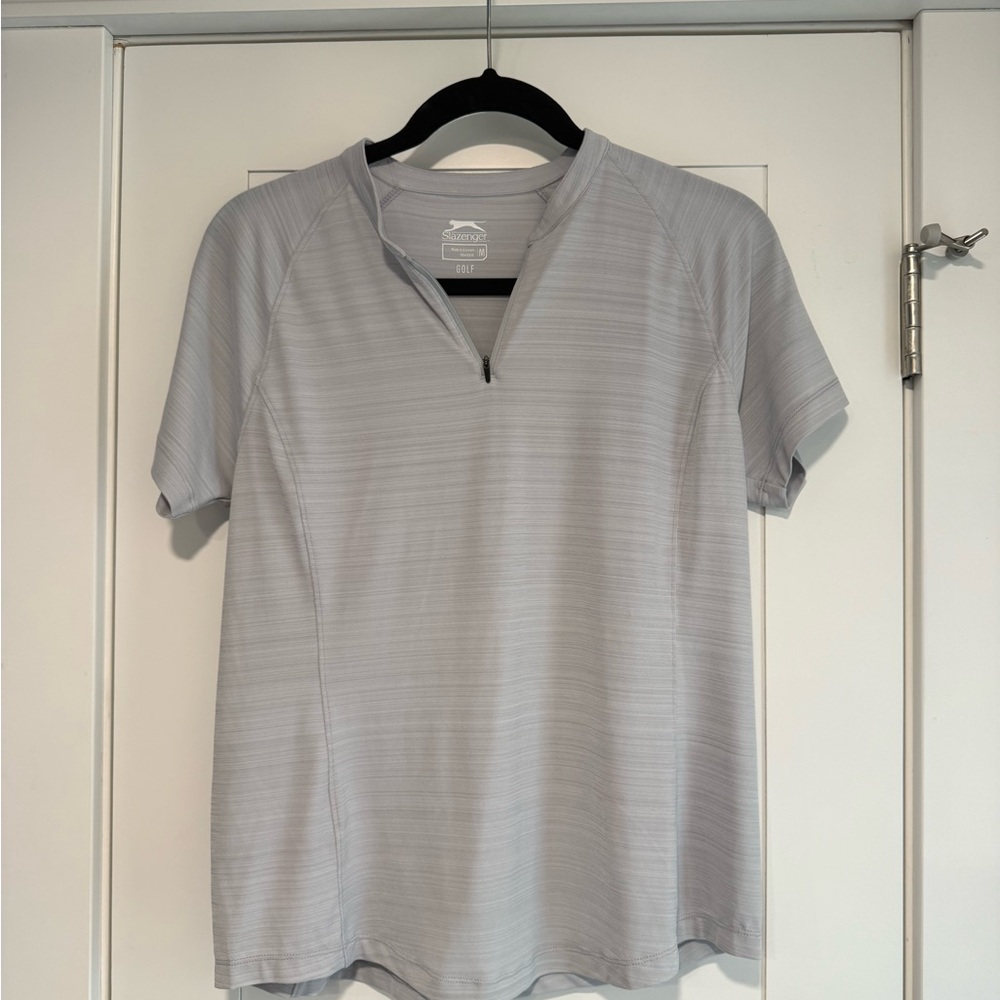 Slazenger Women’s Light Gray Short Sleeve Golf Tee